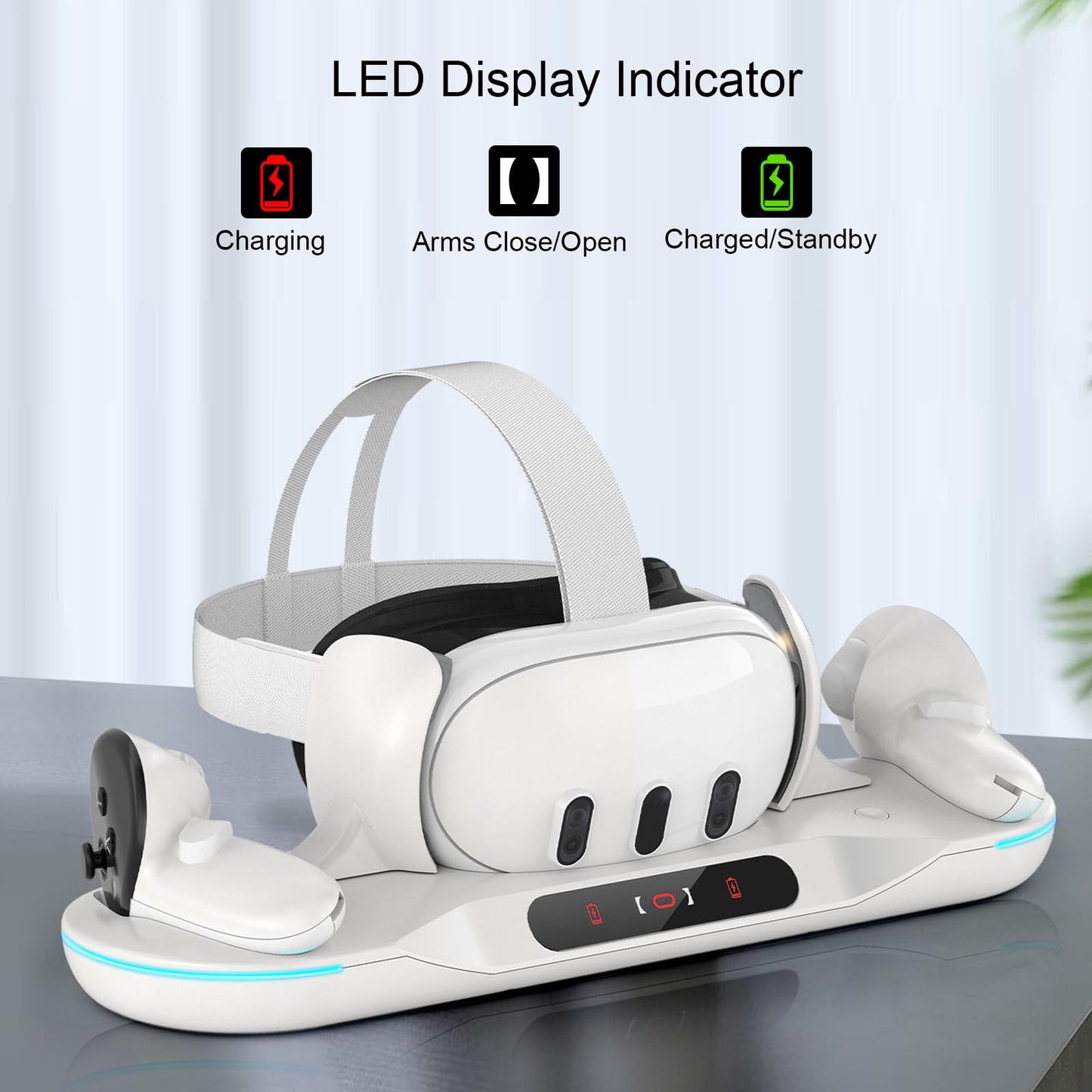 Auto-Clamping Charging Dock for Meta Quest 3 & 3S